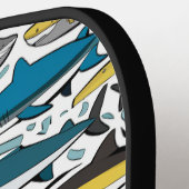 Grappige Cool Shark Print Abstract Pickleball Paddle (Links Detail)