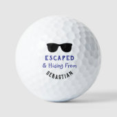 Grappige Cool Zonnebril Ontsnapt & Verbergen Lost Golfballen (Voorkant)