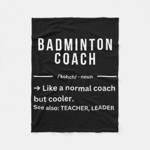 Grappige Coole Badminton Coach Citaat Fleece Deken
