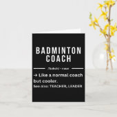 Grappige coole badmintoncoach citaat  kaart (Gele Bloem)