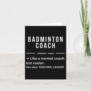 Grappige coole badmintoncoach citaat  kaart