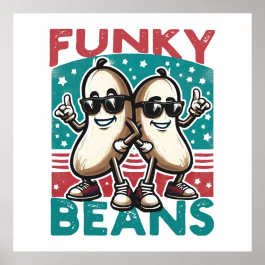 Grappige Coole Bonen Poster (Voorkant)