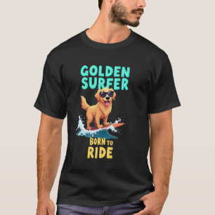 Grappige Coole Gouden Retriever Surfhond T-shirt