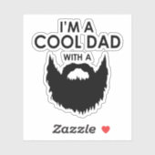 Grappige coole papa baard woorden sticker (Vel)