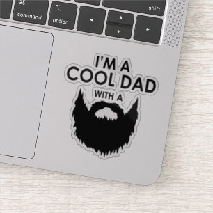 Grappige coole papa baard woorden sticker