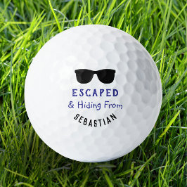Grappige Coole Zonnebril Ontsnapt & Verstopt Verlo Golfballen