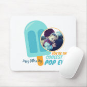 Grappige Coolest Pop Papa Pun Vaderdag Leuke Foto Muismat (Met muis)