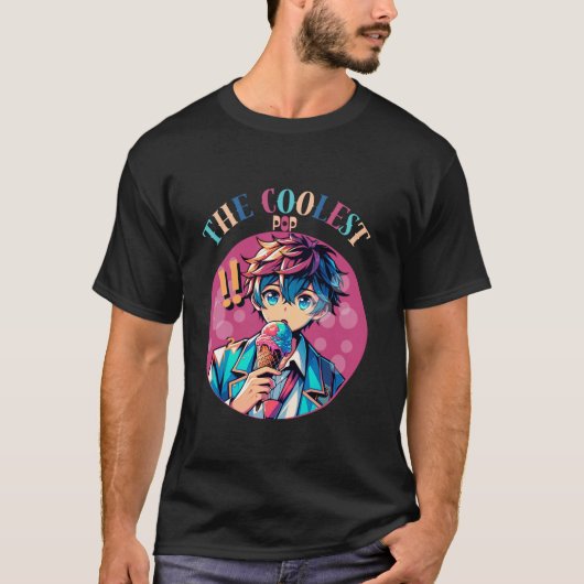Grappige Coolest Pop Pop Ice Cream T Shirt (Voorkant)