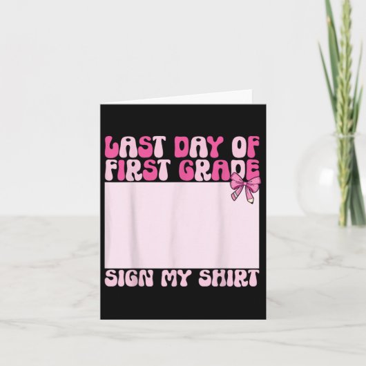 Grappige coquette laatste dag van school eerste kl kaart (Voorkant)
