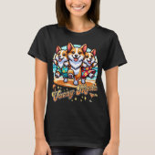 Grappige Corgi Beach Vacay Mode Zomervakantie T-shirt (Voorkant)