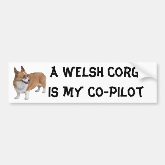 Grappige Corgi Bumpersticker (Voorkant)