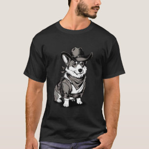 Grappige Corgi Cowboy Western Corgi Liefhebber Lan T-shirt