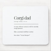 Grappige Corgi Definitie Corgi Vader Verjaardag Ca Muismat (Voorkant)