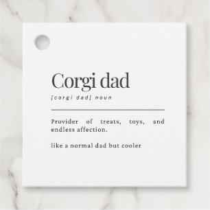 Grappige Corgi-definitie Corgi-vader verjaardagsca Bedankjes Labels