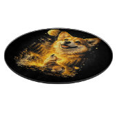 grappige corgi die naar de maan huilt snijplank (Hoek)