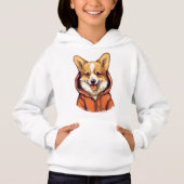 Grappige Corgi Draag Hoodie (Voorkant)
