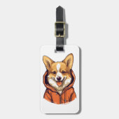 Grappige Corgi Draag Hoodie Bagagelabel (Voorkant verticaal)