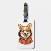 Grappige Corgi Draag Hoodie Bagagelabel (Achterkant verticaal)