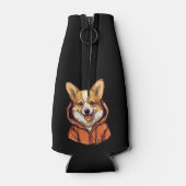 Grappige Corgi Draag Hoodie Flesjeskoeler (Achterkant)