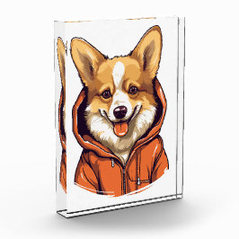Grappige Corgi Draag Hoodie Fotoblokken