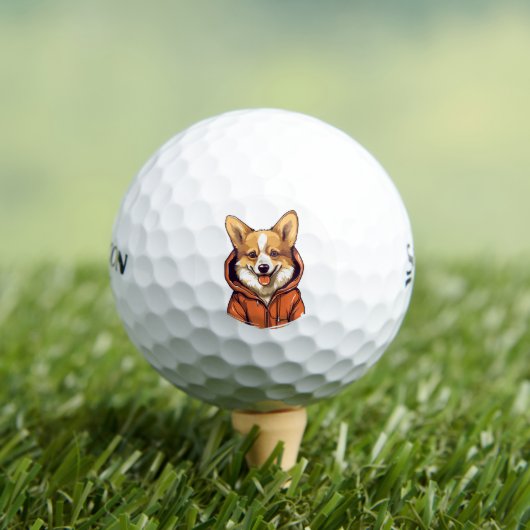 Grappige Corgi Draag Hoodie Golfballen (Insitu Shirt)