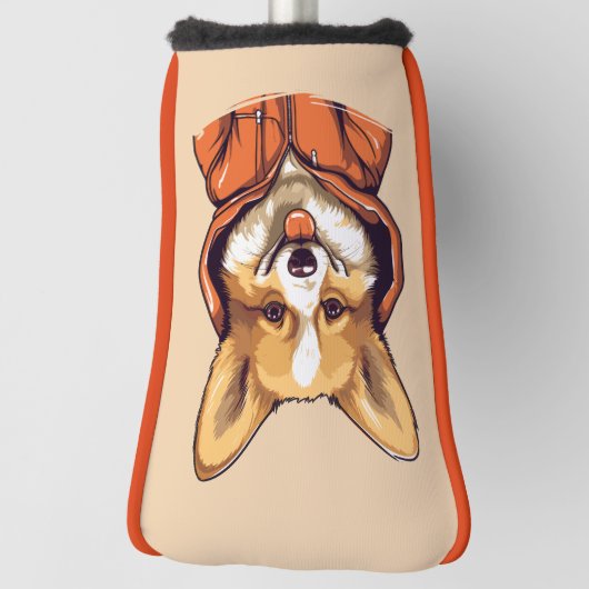 Grappige Corgi Draag Hoodie Golfheadcover (Draai 90)