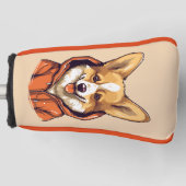 Grappige Corgi Draag Hoodie Golfheadcover (Voorkant)