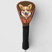 Grappige Corgi Draag Hoodie Golfheadcover (Voorkant)