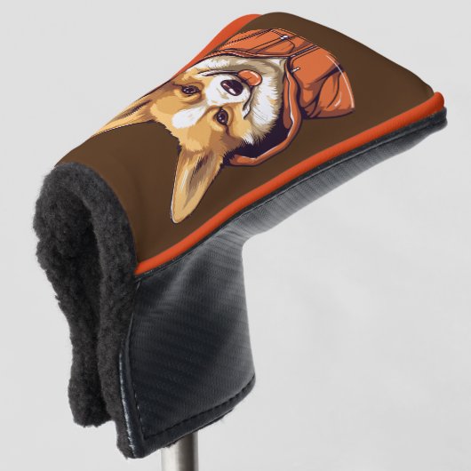 Grappige Corgi Draag Hoodie Golfheadcover (3/4 voorkant)