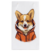 Grappige Corgi Draag Hoodie Klein Cadeauzakje (Achterkant)