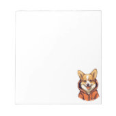 Grappige Corgi Draag Hoodie Notitieblok (Voorkant)