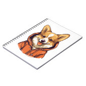 Grappige Corgi Draag Hoodie Notitieboek (Linkerzijde)