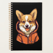 Grappige Corgi Draag Hoodie Planner (Voorkant)