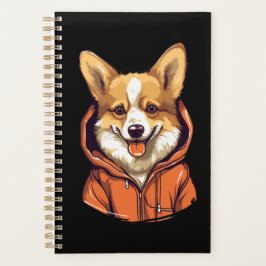 Grappige Corgi Draag Hoodie Planner