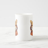 Grappige Corgi Draag Hoodie Porselein Kop (Voorkant)