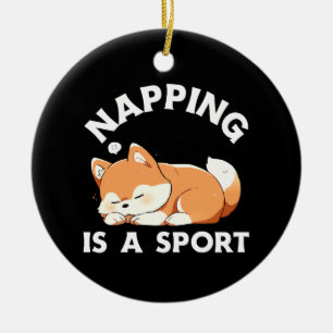 Grappige Corgi Duttende Is Een Sport Hondenliefheb Keramisch Ornament