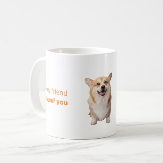 Grappige Corgi-hond mok cadeau voor hondenliefhebb (Voorkant links)