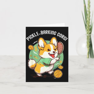 Grappige corgi hond pickleball woordspeling voor p kaart