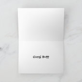 Grappige Corgi Kaart (Binnen)