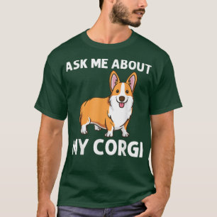 Grappige Corgi-kunst voor mannen vrouwen Welshe Co T-shirt