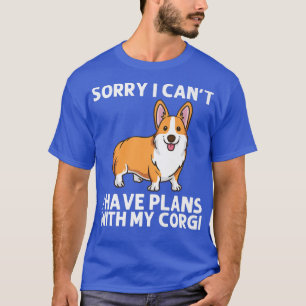 Grappige Corgi-kunst voor mannen vrouwen Welshe Co T-shirt