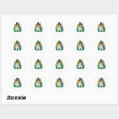 Grappige Corgi Lover Shamrock Happy St Patricks Da Ronde Sticker (Vel)