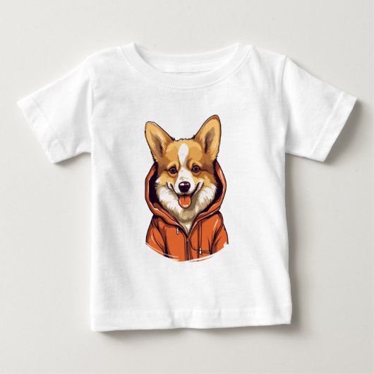 Grappige Corgi met Hoodie (Voorkant)