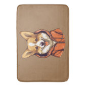 Grappige Corgi met Hoodie Badmat (Voorkant Verticaal)