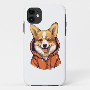 Grappige Corgi met Hoodie Case-Mate iPhone Case