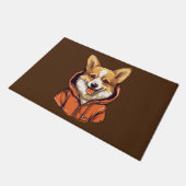 Grappige Corgi met Hoodie Deurmat (Schuin)