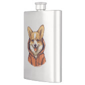Grappige Corgi met Hoodie Flacon (Links)