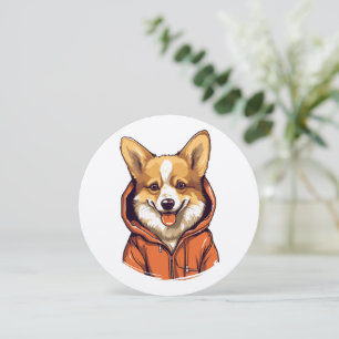 Grappige Corgi met Hoodie Kaart