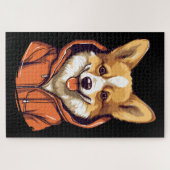 Grappige Corgi met Hoodie Legpuzzel (Horizontaal)