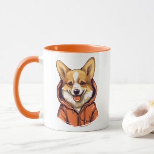 Grappige Corgi met Hoodie Mok